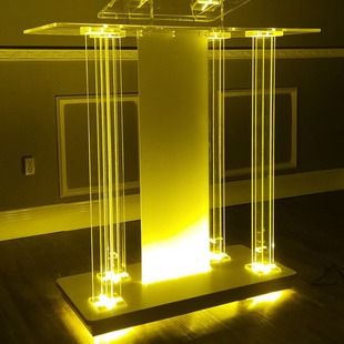 Acrylic Luminous Lecture Desk Welcome Desk Reception Chair Speaker Desk Conference Desk