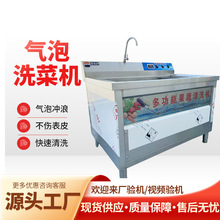 现货全自动商用气泡洗菜机 水果涡流气泡清洗机 蔬菜翻浪清洗机