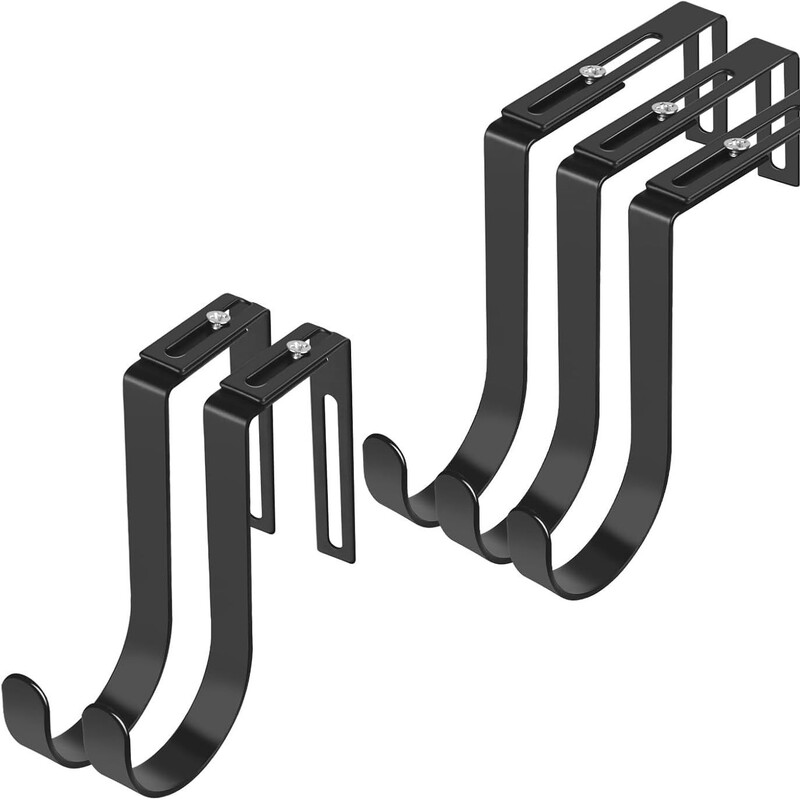 Adjustable over the Door Hooks, Premium Metal Hooks for Hanging Compartment Hooks Garland Panel Hooks