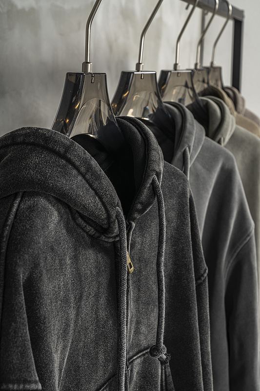 Men's Clothing high street fashion brand autumn and winter heavy 380G washed plus velvet zipper hooded sweatshirt retro hot girl short top_voghion.com