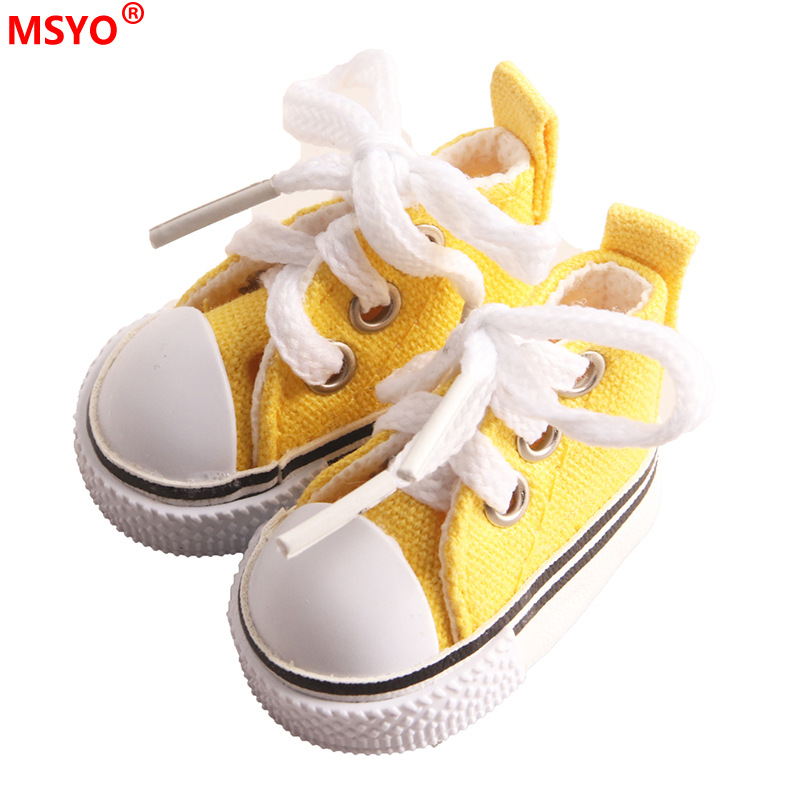 5cm zapatos de lona casuales 6 puntos bjd muñeca zapatos de lona Exo muñeca zapatos de lona