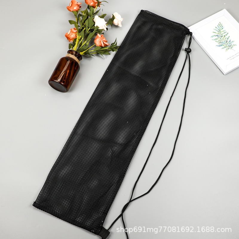 Single shoulder back bag photography stand selfie stick drawstring bag mesh bag sports supplies storage bag cradle mesh drawstring bag