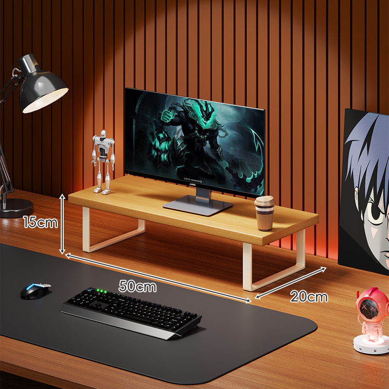 Soporte Elevador para Monitor de Computadora de Madera Organizador para Escritorio