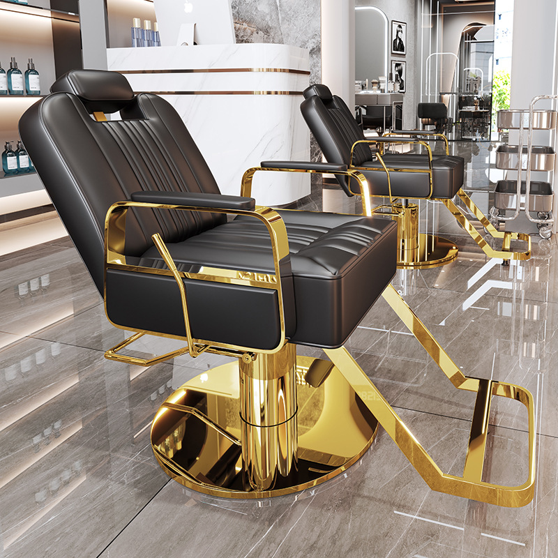 La peluquería de alta gama puede bajar la silla de peluquería, la silla de corte de pelo de teñido en caliente giratorio de elevación especial para la peluquería de alto perfil, simple
