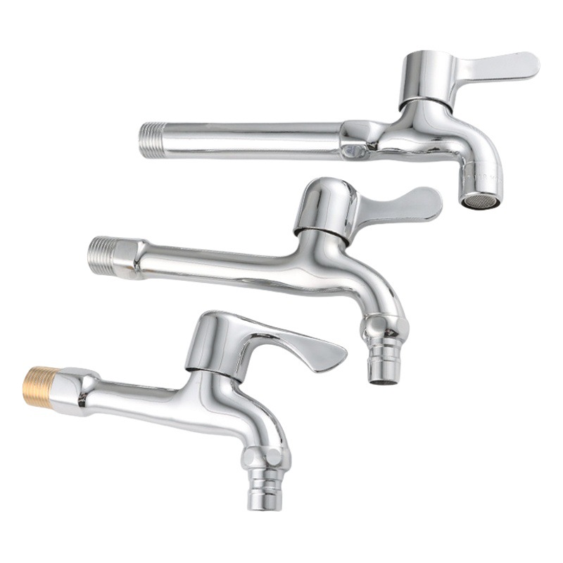 Ziekang Extended Washing Machine Faucet All-Copper Quick-Open Faucet into the Wall Single Cold Bathroom Balcony Mop Pool