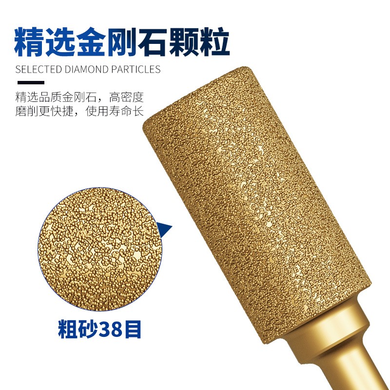 Diamante broca de hierro fundido broca de molienda soldadura aleación de cabeza plana broca de molienda eléctrica 6mm gruesa broca de pulido de metal