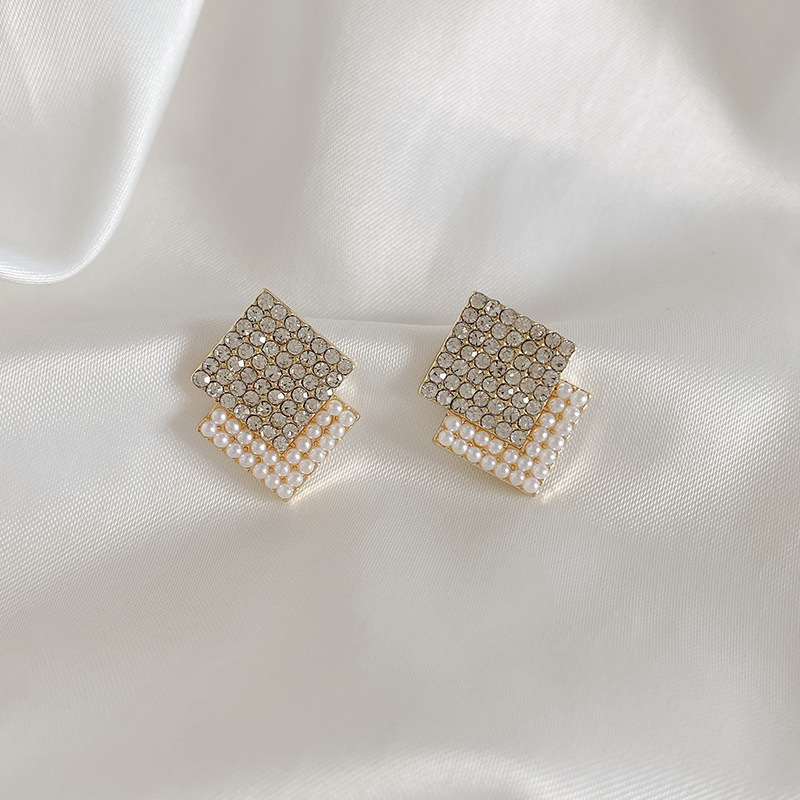 Geometric fashionable elegant trend small creative design earrings…
