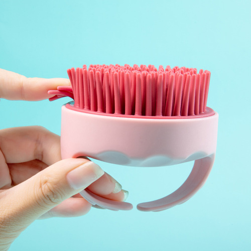New Double Color Washing Hair Brush Wrist Wash Hair Brush Massage Hair Washing Gadget Head Bath Brush Hair Wash Massage Shampoo Brush