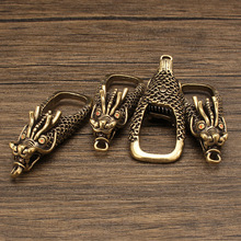 黄铜龙头扣钥匙扣男女士个性创意简约挂件手工鹰扣腰挂钥匙环吊坠