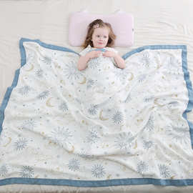儿童盖毯成人纱布空调房薄款盖被竹棉4层空调被150*200幼儿园用