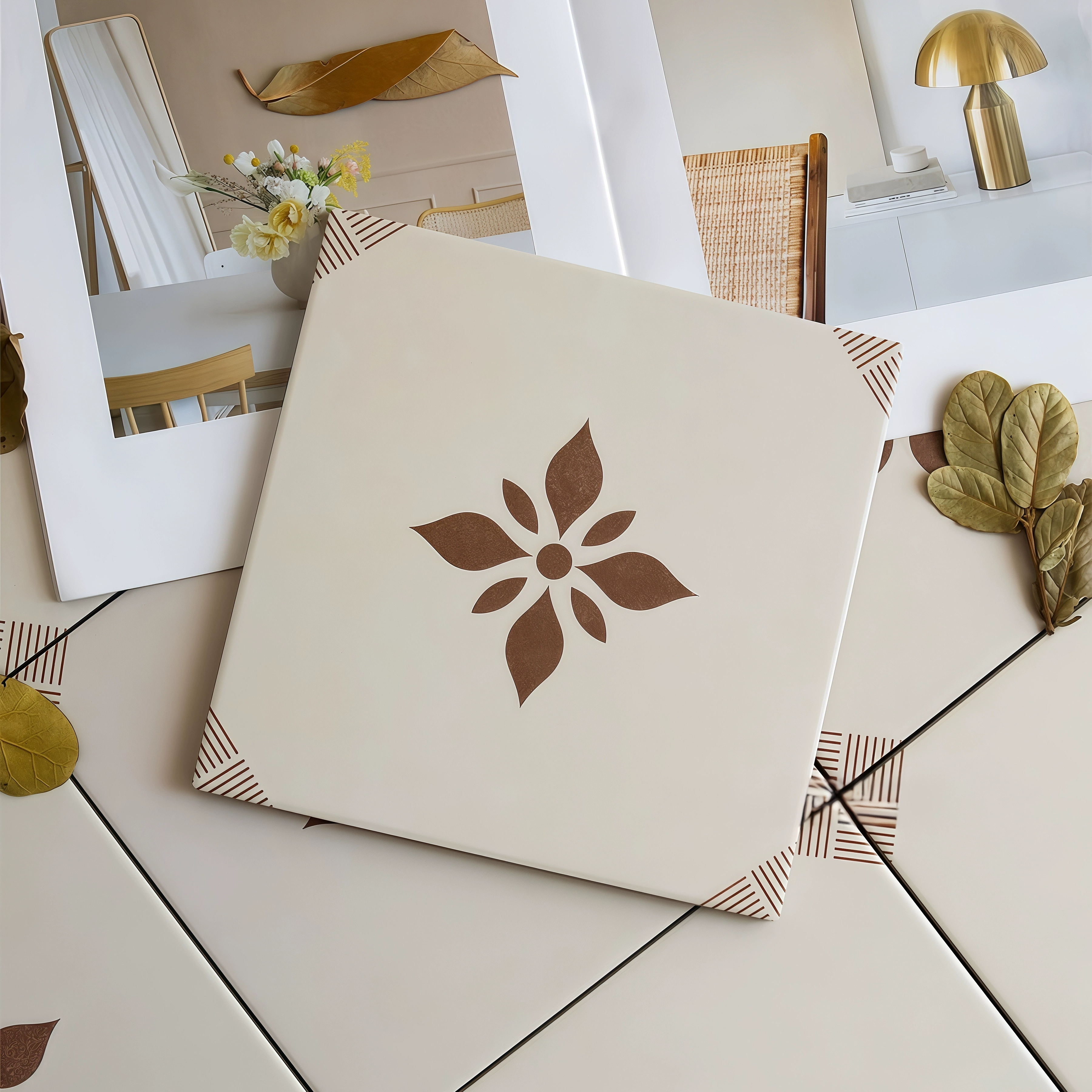 Ретро стиль, полностью керамическая напольная плитка для ванной, кухни, балкона, нескользящая, мелкая плитка для кафе, магазинов кофе и заведений общественного питания.