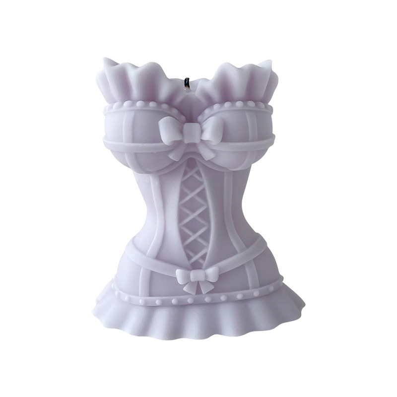 Una variedad de 3D tridimensional vestido de novia molde DIY nupcial vestido de novia Falda larga aromaterapia vela epoxi yeso molde de silicona