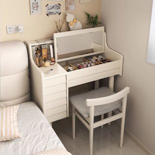 fLE Vintage Dressing Table Storage Cabinet Dressing Table Modern Simple Bedroom Flip Dressing Table Desk Makeup Table