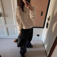 韩国 lero*be 美利奴羊毛100% 抽绳连帽针织衫