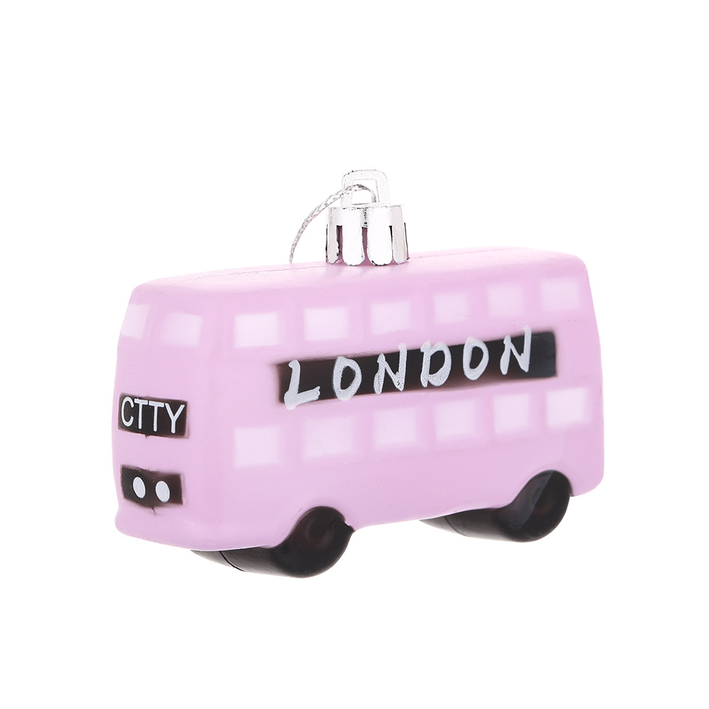 Decoración del hogar de Navidad caramelo macaron coche caja de bola de Navidad decoración de árbol de Navidad colgante de bola de forma diferente