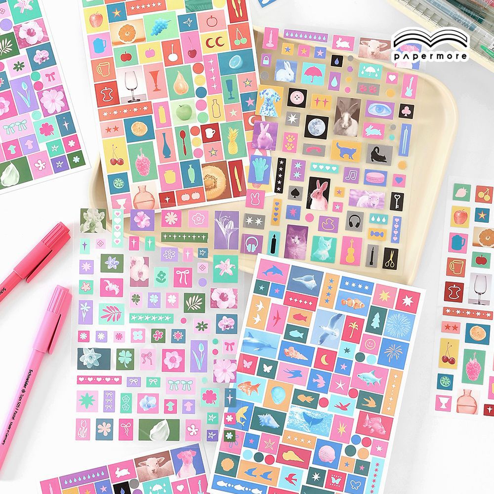 Pegatinas de papel More Color Paradise Series Korean ins Style Handstyle Diy Gucka Decoration Pegatinas
