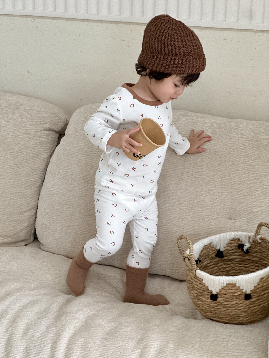 Niños pijamas de otoño set de ropa de bebé set de ropa de otoño ropa de otoño ropa infantil 2025 nuevo