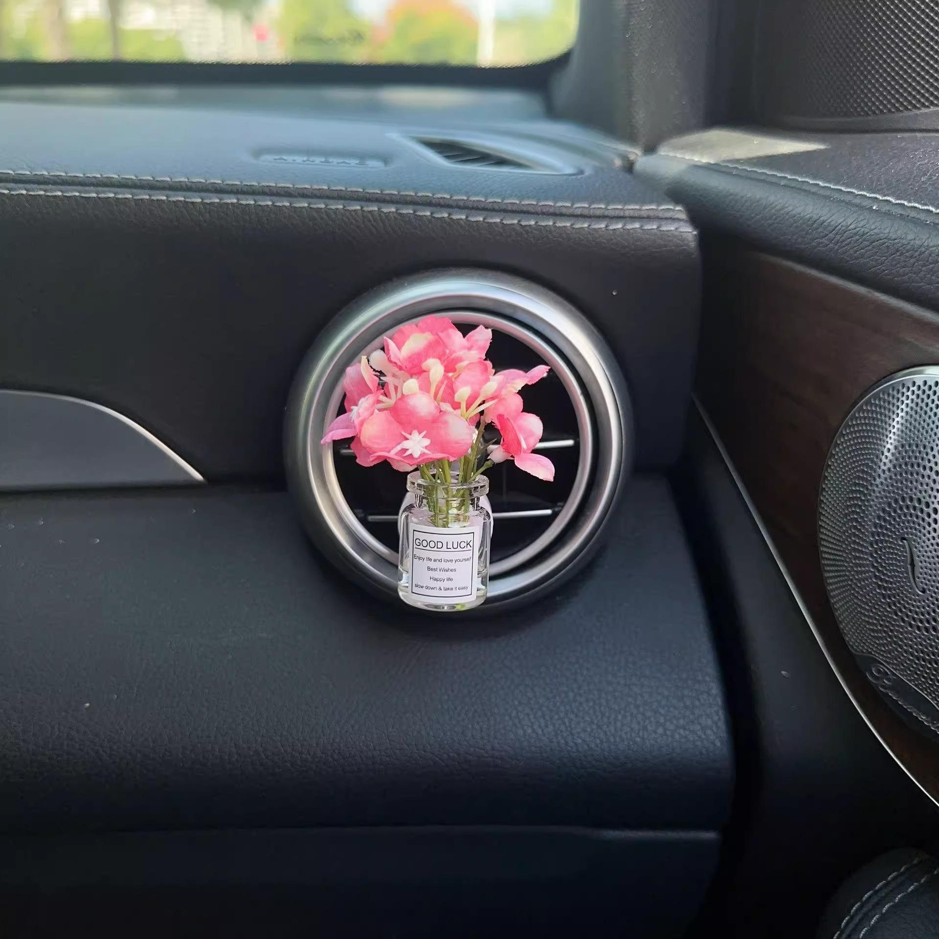 Gypsophila flor, la decoración de la salida de aire del coche, el coche fresco creativo, el aire acondicionado del coche, el clip de aromaterapia, la botella de perfume