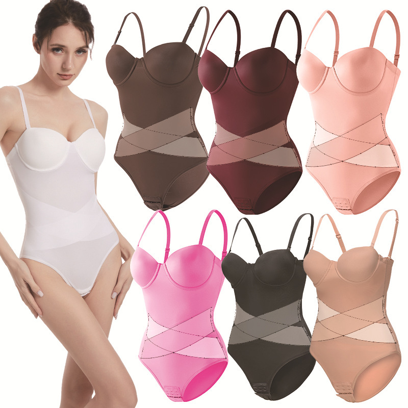 Cross-Border Plus-Size Shapewear with Underwire Bra, Strapless Seamless Bodysuit Dress, Tummy Control, Waist Cincher