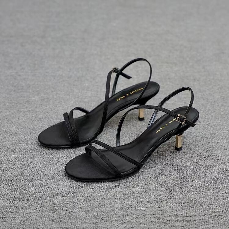 European station 2024 summer new women's shoes niche new product open-toe sexy high-heeled sandals with thin heels European station 2024 summer new women's shoes niche new product open-toe sexy high-heeled sandals with thin heels