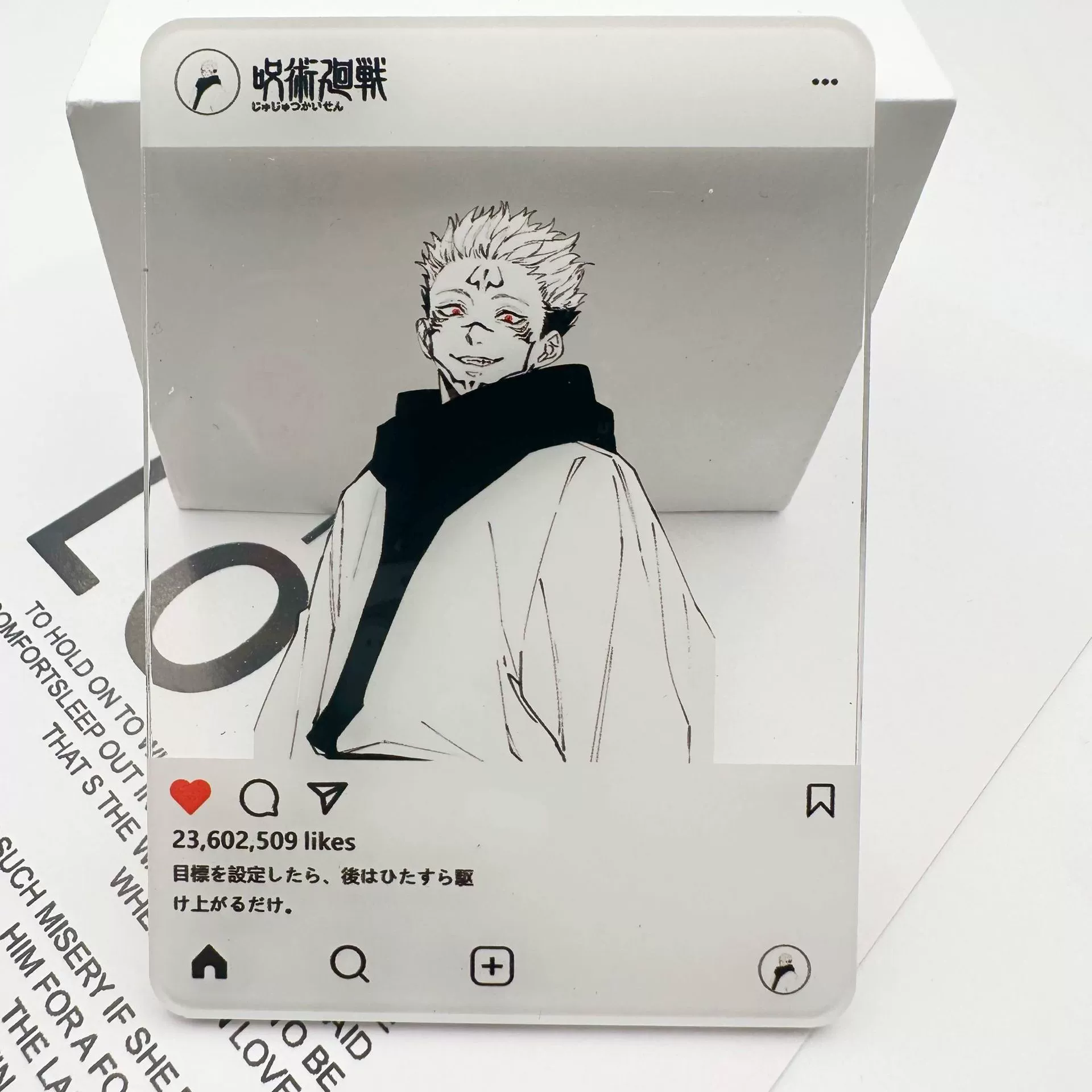 А acrylic Polaroid кадр (Polaroid) — арт по вселенной Jujutsu Kaisen, 8.8×6.3 см, легкая коллекционная вещь