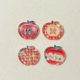 Spring and Summer New Clear Printing Apple Button Accessories DIY Clothing Button Hole Shoes Decorative Mobile Phone Case Accessories