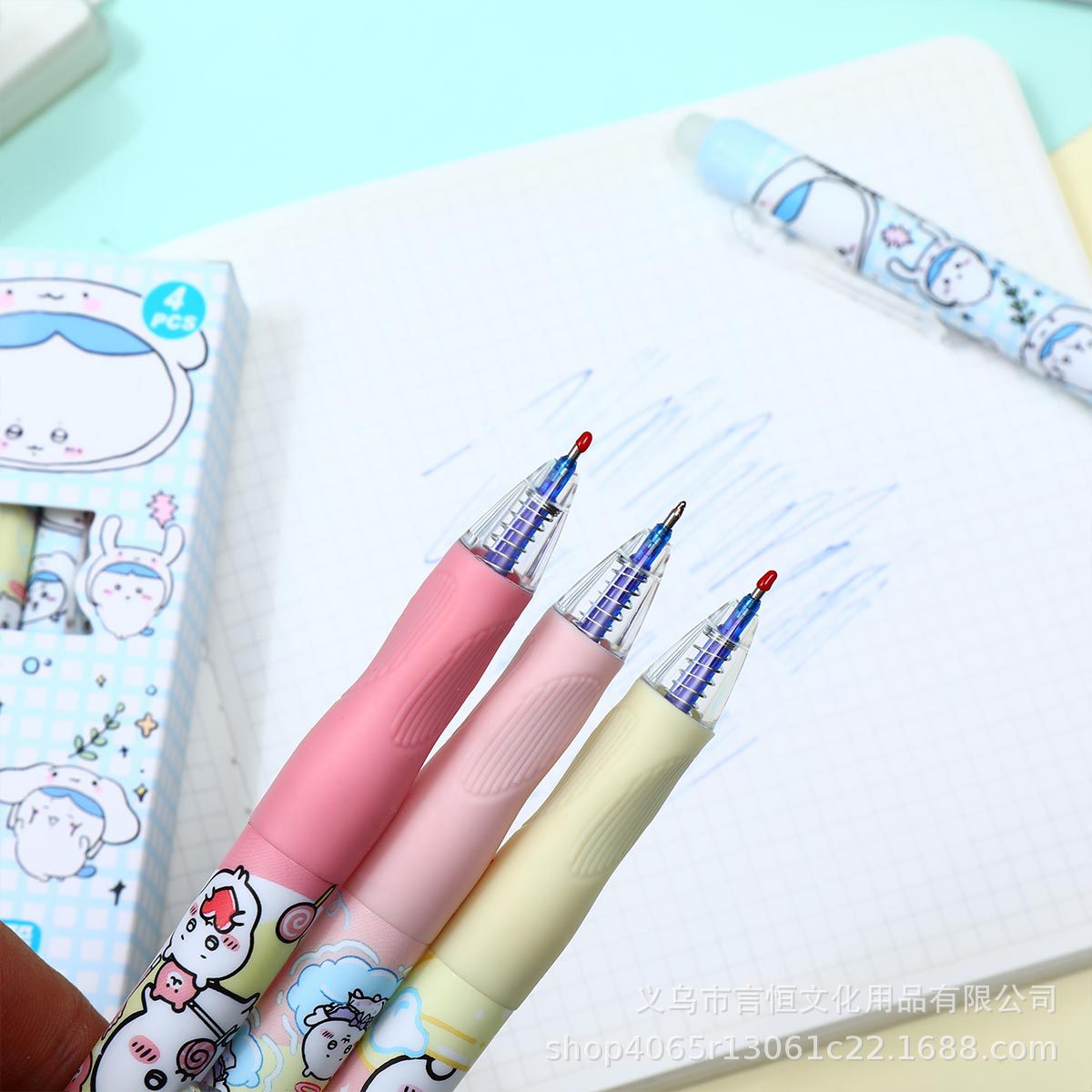 dibujos animados postura ST estudiantes pulsar bolígrafo borrable bolígrafo neutro para escribir suavemente Jigawa lindos bolígrafos
