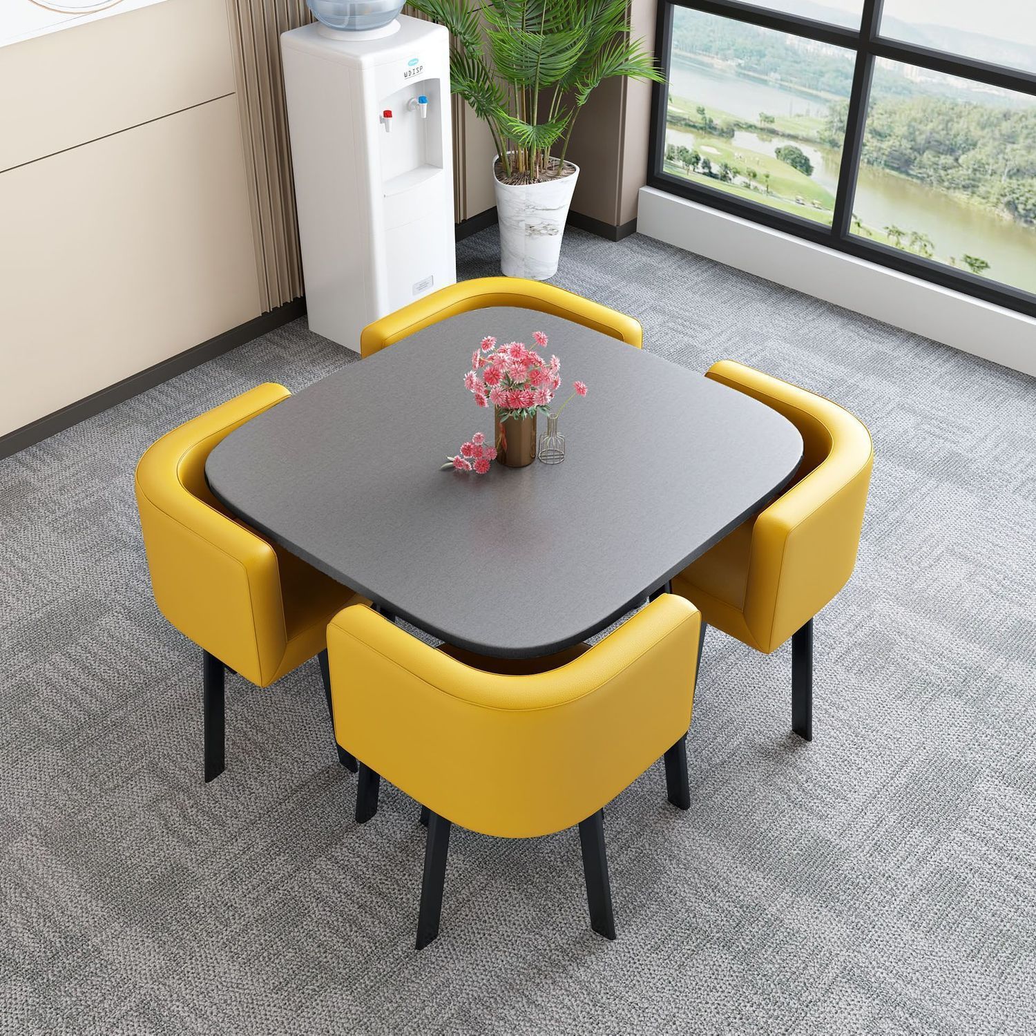 Mesa y silla de negociación simple mesa redonda de recepción de negociación casual mesa de recepción mesa comercial de té de leche y postres mesa y silla image 31