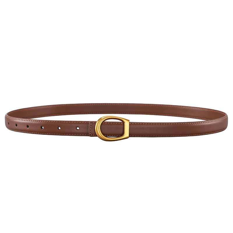 New Belt 2023 Women's Fine Belt Retro Pure Cowhide Belt Versatile Casual Matching Suit Dress Belt Selection_voghion.com