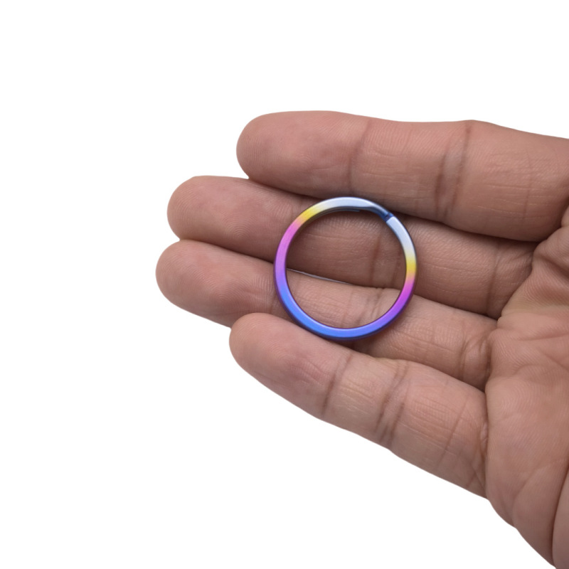 チタン合金キーホルダーキーリング純チタンキーホルダーメーカー卸売り10-35mm多目的錆びないリング|undefined