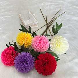 大号 欧式高档绣球葱球花球刺球仿真花假花家饰婚庆引路乒乓球菊