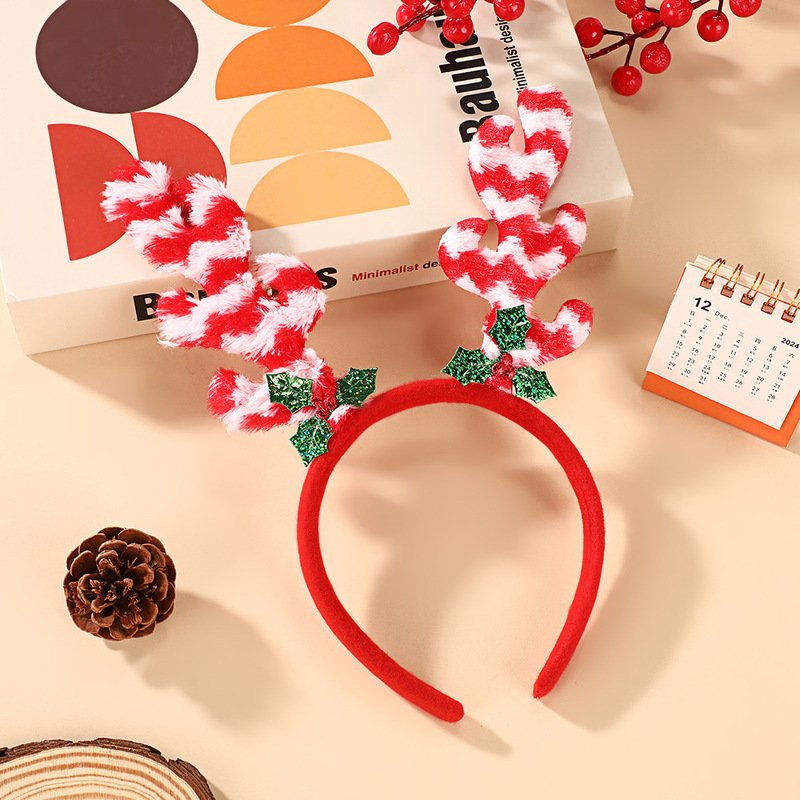 クロスボーダークリスマスアントラーカチューシャ、かわいいフォレストクリスマスツリーカチューシャ、お祭り雰囲気のドレスアップヘッドドレス、かわいいカチューシャ|undefined