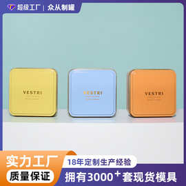 马口铁方形茶叶罐龙井茶叶铁罐纯色红茶小号金属包装密封绿茶铁盒