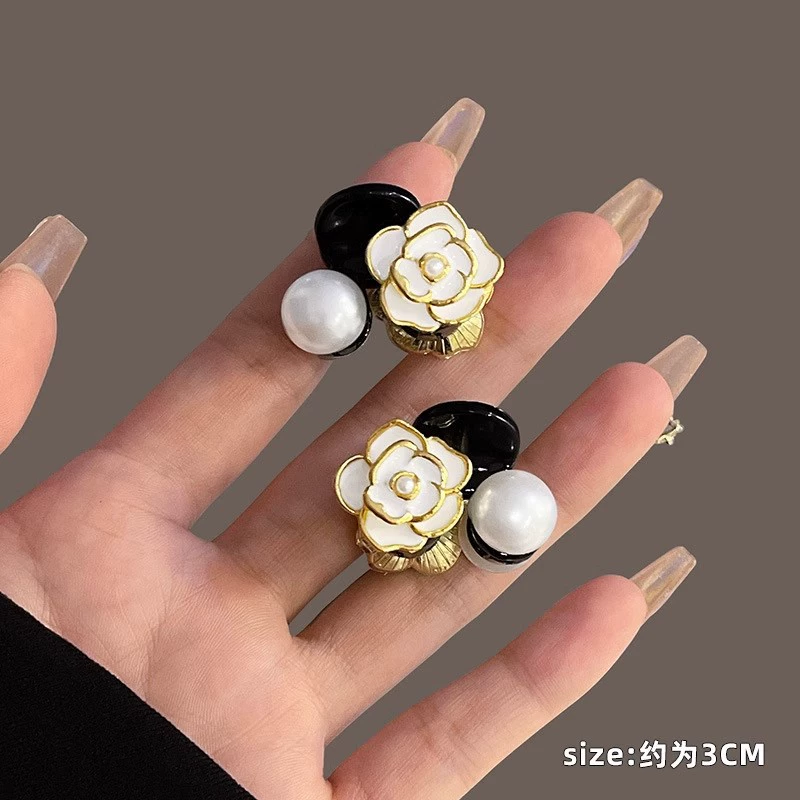 Горный чай из жемчуга, crab pin, челка, зажим для волос, аксессуар для волос, заколки