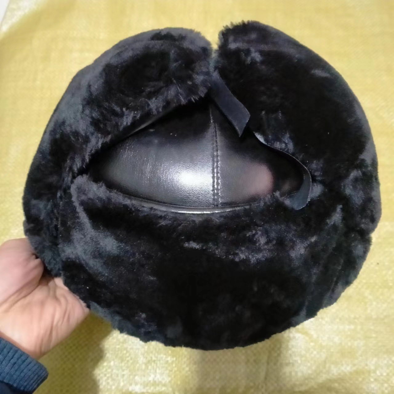 加绒冬季工地户外棉安全帽保暖护耳护颈安全帽鑫马水貂毛棉安全帽