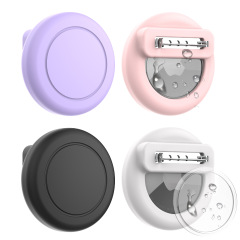 AirTag 保護ケース、Apple 紛失防止デバイス ロケーター、子供用防水ブローチ、AirTag ピン保護ケースに適しています。