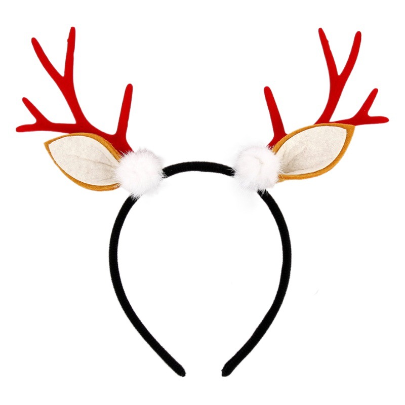 Navidad mori flocado corbata diadema decoración adultos niños decorativos accesorios para el cabello lindo hada banda para el cabello accesorios de clip para el cabello