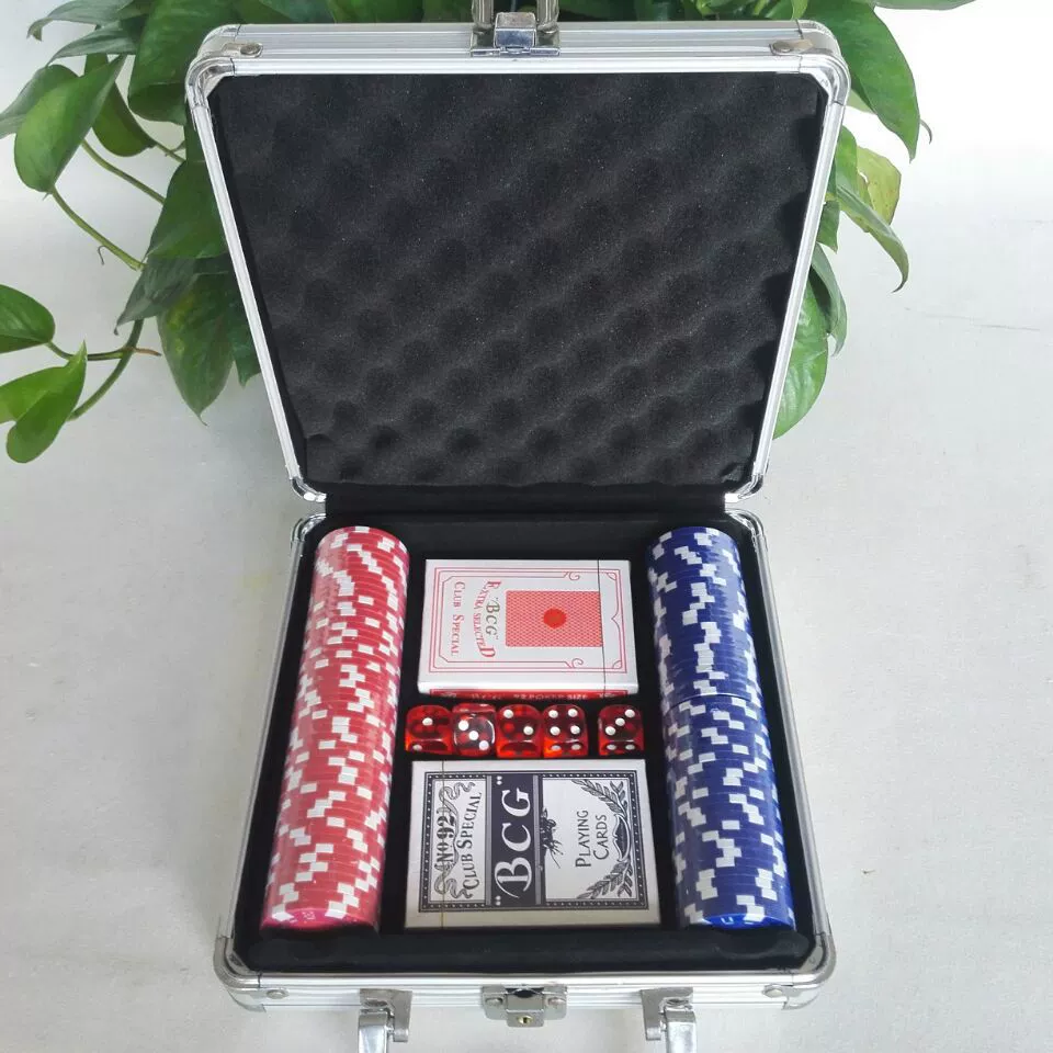 Оптовая продажа: в наличии, 100-ярдовый портативный набор для хранения фишек из алюминиевого сплава, коробка для хранения шахмат и карт из алюминиевого сплава
