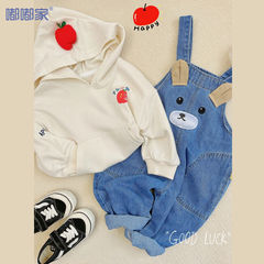 【出去玩】嘟嘟家寶寶連帽衛衣春裝兒童上衣男童休閒套裝女童裝潮