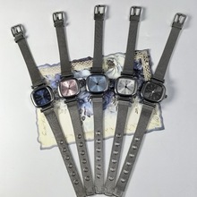 现货网红韩国手表女高级感女表批发小众网带ins风方形女士手表