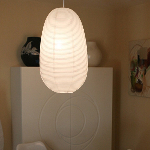 Lámpara de papel de viento silencioso estilo japonés dormitorio Noguchi Yong candelabros y linterna de papel esférica decorada por el viento