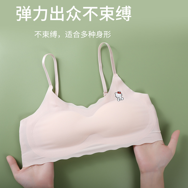 Girls Intimates Development Period Summer Seamless Primary School Vest Kidsren Junior High School Student Bra Girl Ice Silk Bra