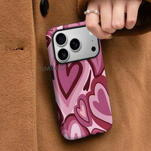 热转印外贸爆款红色爱心手机壳适用iPhone17pro菲林苹果16/15防摔