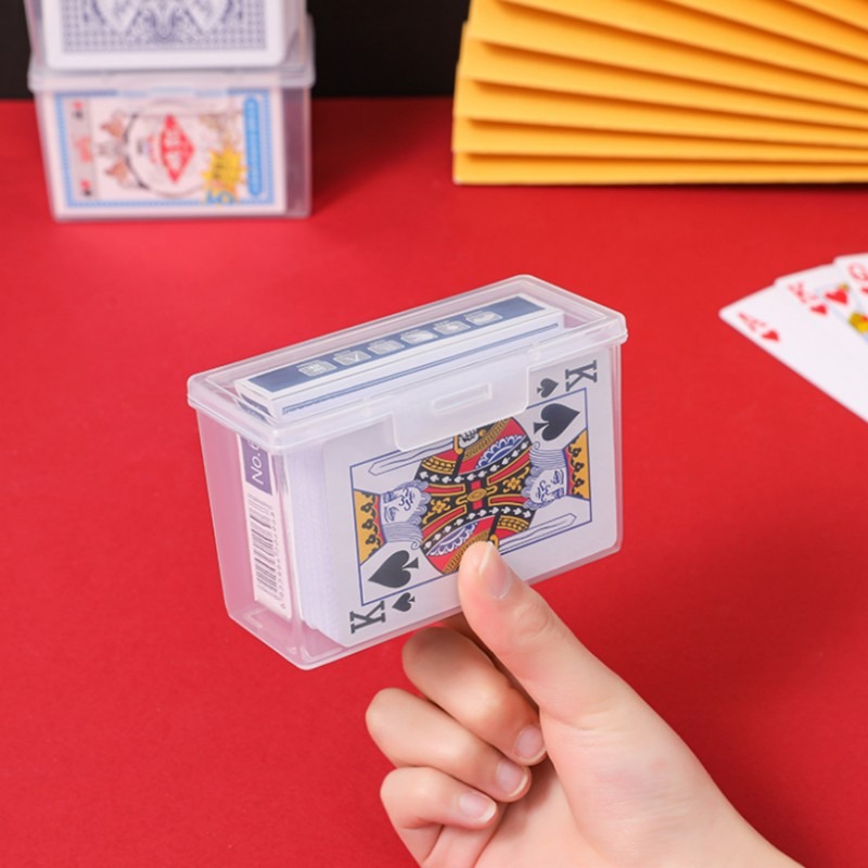 撲克牌奧特曼遊戲卡收納盒透明塑料盒證件卡片練習牌名片整理盒子 3