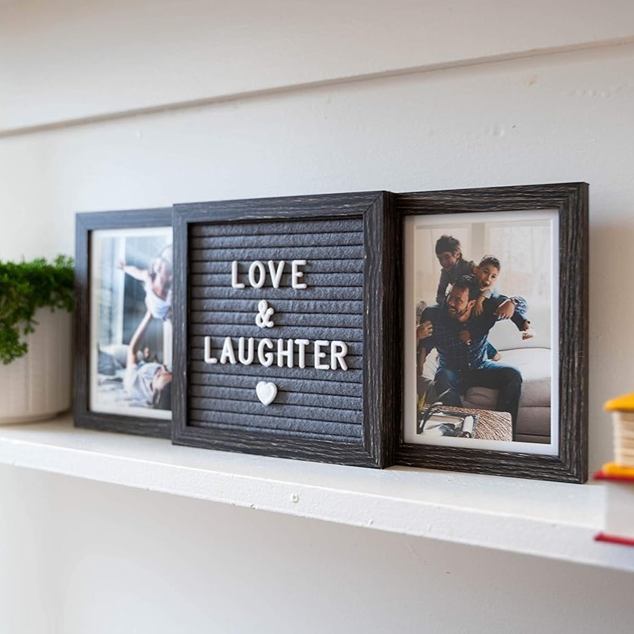 Venta caliente tablero de fieltro palillos de plástico tablero de fotos marco hecho a mano DIY hecho a mano mensaje marco de fotos de fieltro conmemorativo