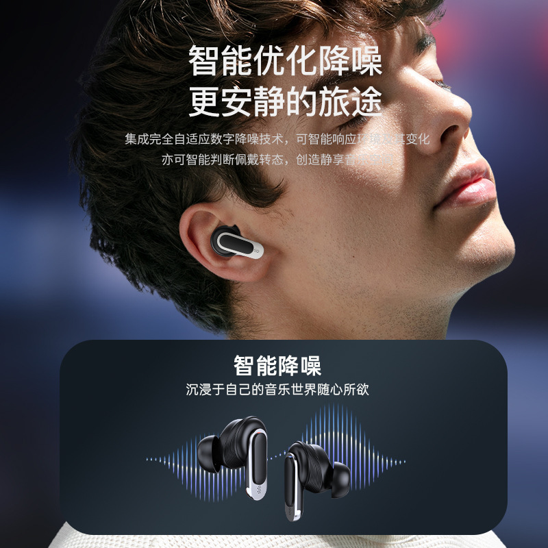 V8 ディスプレイ AI 翻訳 A9pro Bluetooth ヘッドセット ワイヤレス インイヤー ノイズ リダクション スライド カバー V20 ANC Huaqiangbei|undefined