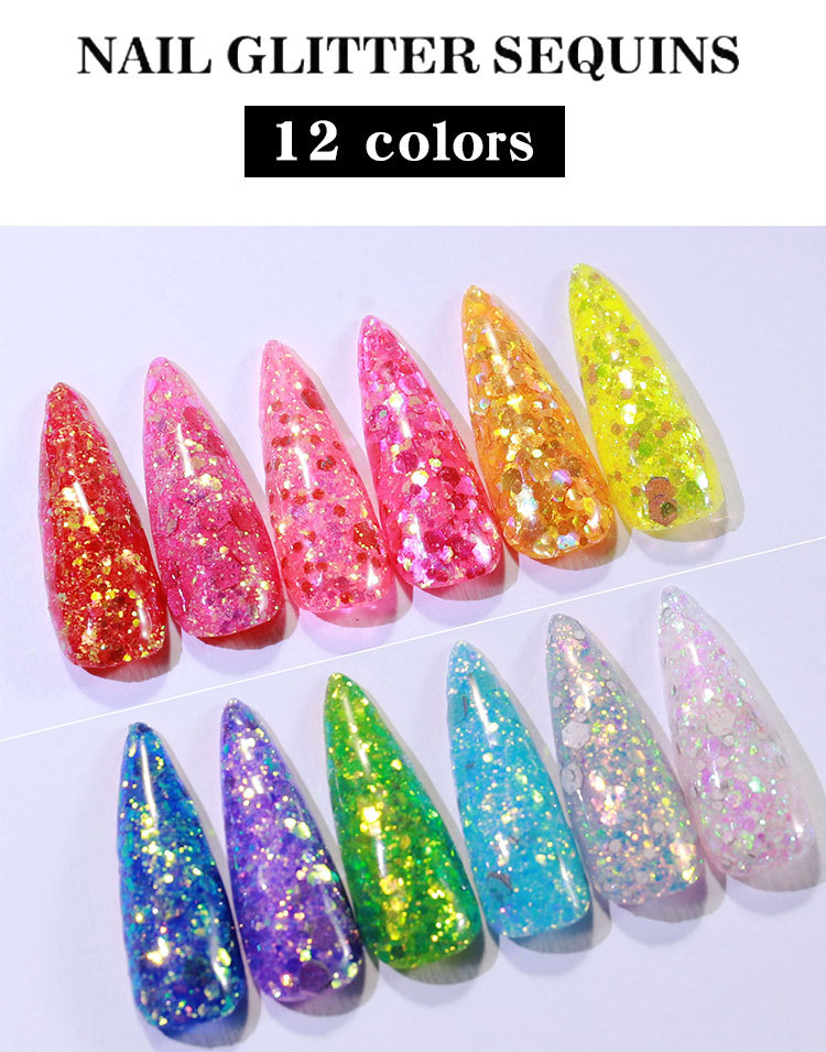 Fashion Solid Color Sequin Nail Patches 1 Set Nail Supplies display picture 4