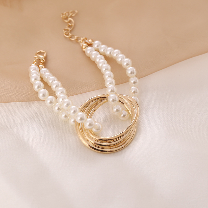 30g Weight Bracelets, Necklace Classification Necklace + Jewelry Quantity Holiday, Daily Occasion Artificial Pearl, Alloy Material Round Pattern Women's Gender Beaded Design Simple Style Style Simple Style Round Artificial Pearl Alloy Beaded Women's Bracelets Necklace 5