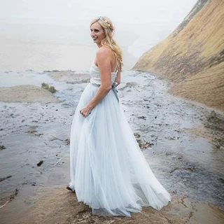 EllieHouse A Line Long Full Bridesmaid Tulle Skirt for Weddi