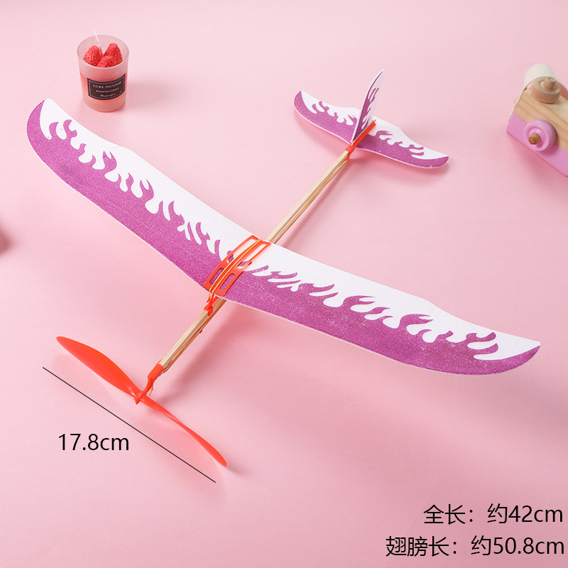 Directo de fábrica banda de goma modelo de avión de potencia ala única Thor mano lanzando espuma planeador modelo de avión competencia al por mayor